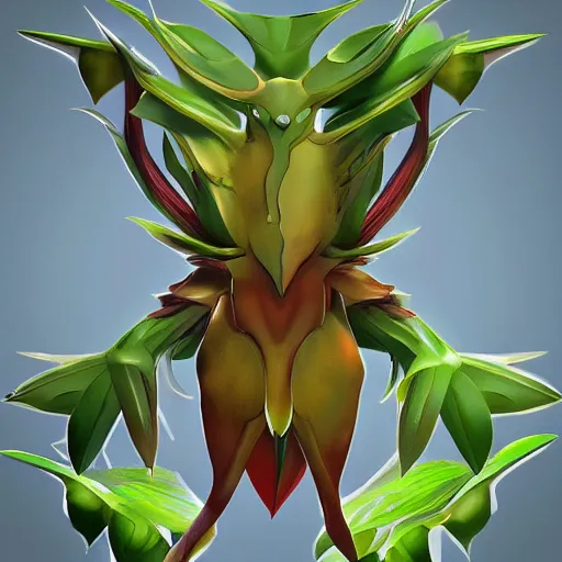 Prompt: a pokemon that looks like a dionaea muscipula, digital art, unreal engine.