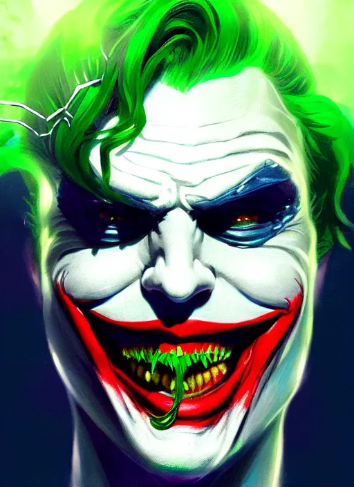 portrait of the joker as spider - man, green hair, | Stable Diffusion ...