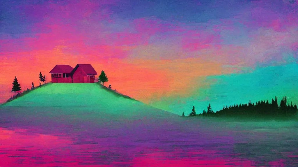 Image similar to cottagecore moody outrun made of mixtures