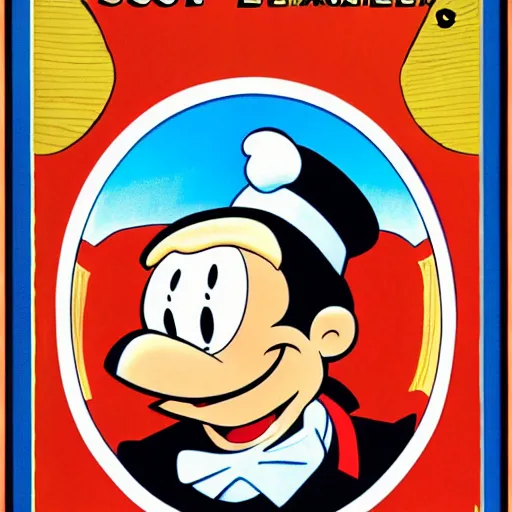 Prompt: scott hanselman portrait art by carl barks