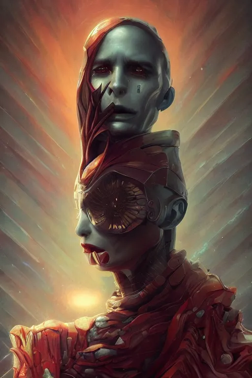 Image similar to portrait of an elegant alien vampire king, straight on portrait, full body character concept art, honeycomb, by artgerm, tom bagshaw, gerald brom, vaporwave colors, lo - fi colors, vaporwave, lo - fi, moody vibe, goth vibe, 4 k, hd,