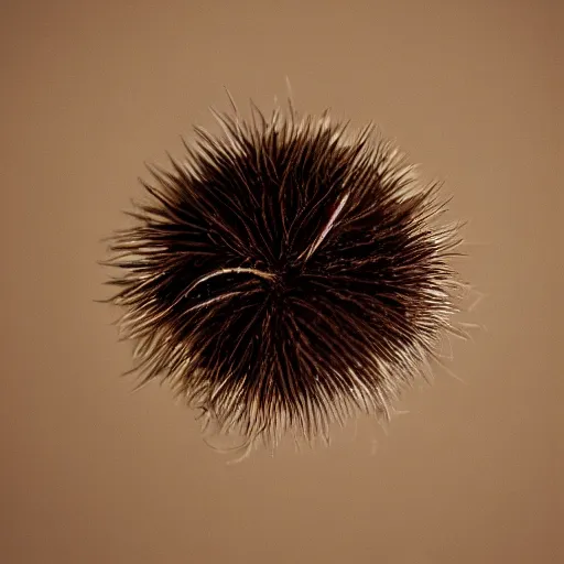 Prompt: portrait photo of an exotic seed, macro, studio, neutral tones