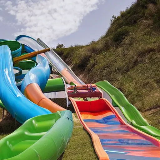 Image similar to abanded water slide