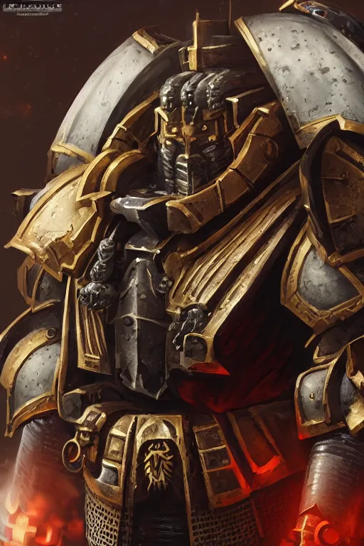 Image similar to armor portrait heros warhammer 4 0 k horus heresy fanart - the primarchs emperor by johannes helgeson animated with vfx concept artist & illustrator global illumination ray tracing hdr fanart arstation zbrush central hardmesh 8 k octane renderer comics stylized