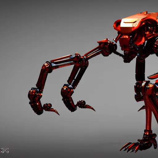 Image similar to hexapod beast, robotic, convex, kitbashing, robot, unreal engine, 4 k