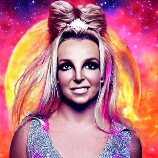 Image similar to “cosmic Britney Spears”