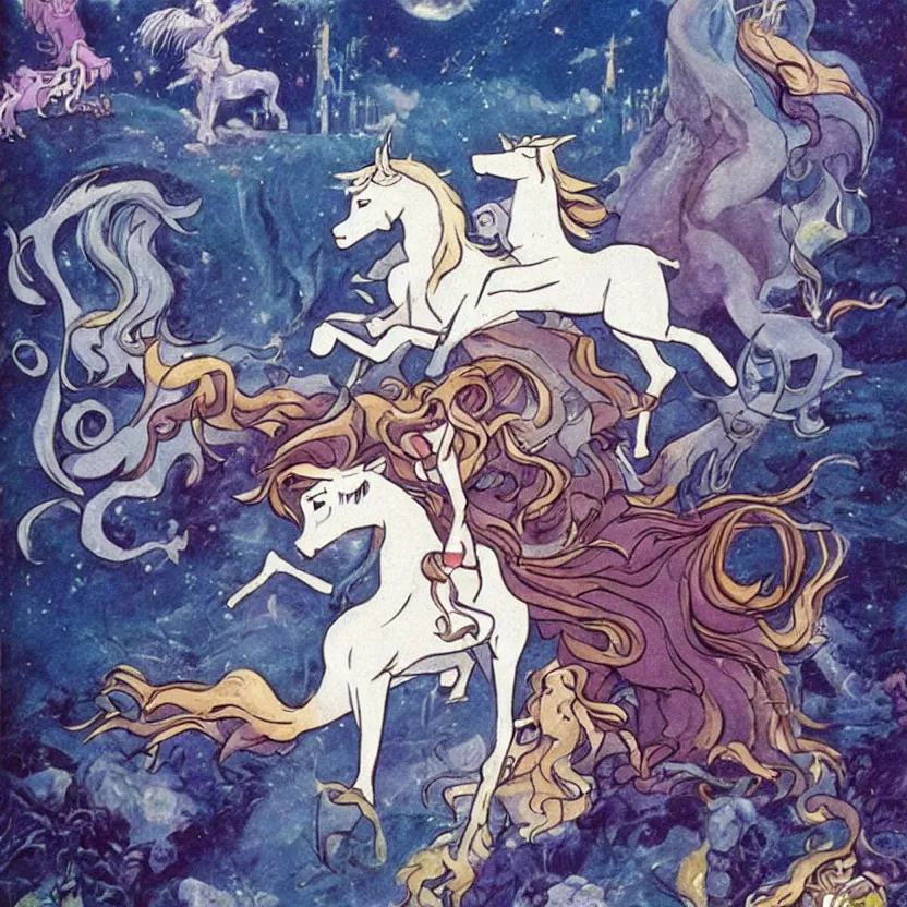 Image similar to the last unicorn 1 9 8 2