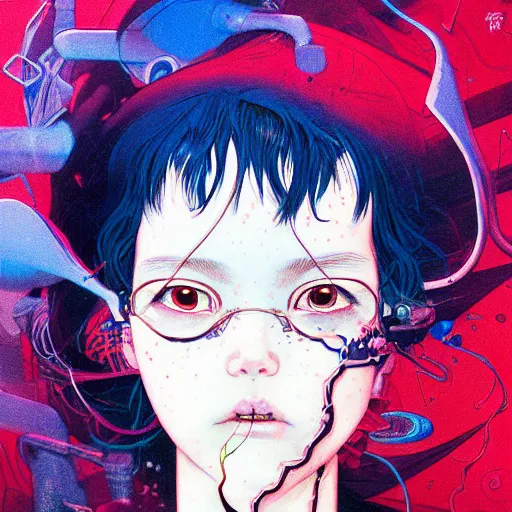 Image similar to prompt : dream punk portrait soft light painted by james jean and katsuhiro otomo and erik jones, inspired by akira anime, smooth face feature, intricate oil painting, high detail illustration, sharp high detail, manga and anime 1 9 9 9