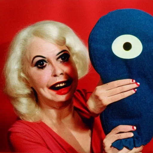 Image similar to 1976 a hand puppet with googly eyes 16mm Almodovar John Waters Russ Meyer Doris Wishman old photo