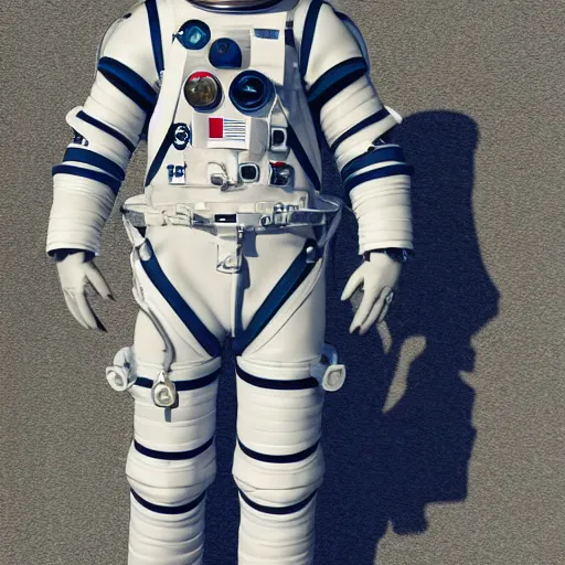 Image similar to Astronaut suit in the style of a knight in shining armour with a space castle in the background, unreal engine digital art