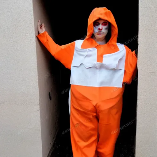 Image similar to chick dressed as an inmate