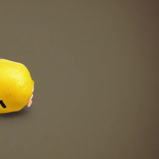 Image similar to anthropomorphic lemon (((Mark Zuckerberg))), a lemon is the CEO of Meta