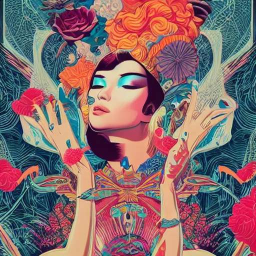 Image similar to Tristan Eaton, victo ngai, artgerm, Perfect princess