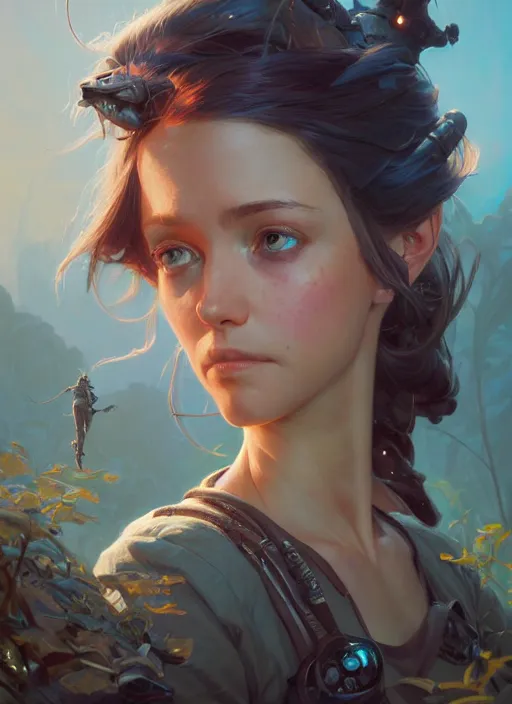 Image similar to Highly detailed portrait of Ratchet, Stephen Bliss, unreal engine, fantasy art by Greg Rutkowski, Loish, Rhads, ferdinand knab, Makoto Shinkai and Lois van baarle, ilya kuvshinov, rossdraws, Tom Bagshaw, alphonse mucha, global illumination, radiant light, detailed and intricate environment