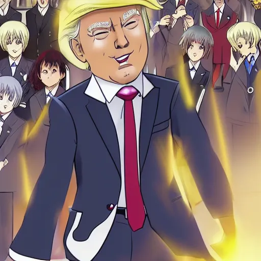 Image similar to donald trump as an anime character