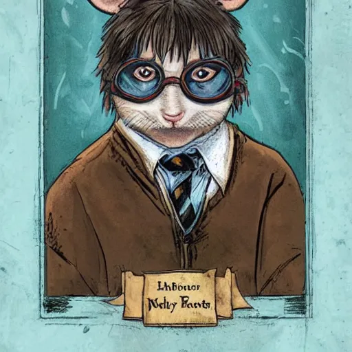 Image similar to rat as harry potter book cover