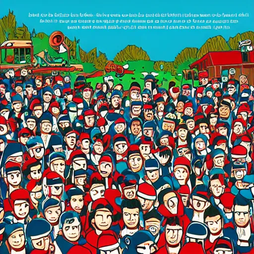 Prompt: page from where's waldo book