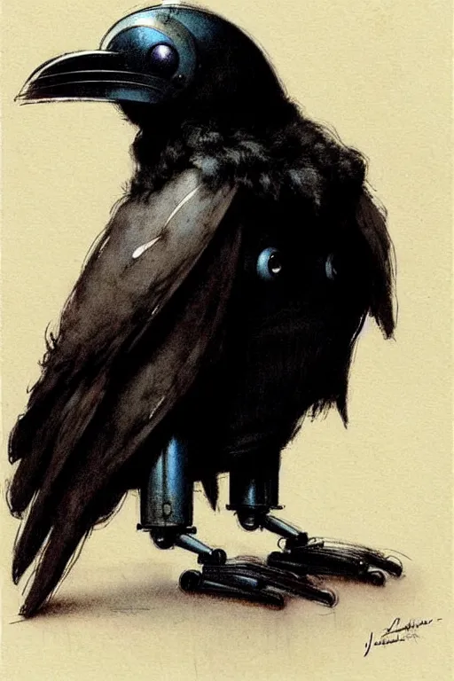 Image similar to (((((1950s robot raven . muted colors.))))) by Jean-Baptiste Monge !!!!!!!!!!!!!!!!!!!!!!!!!!!!!!