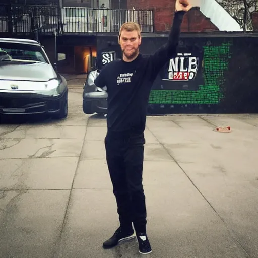 Image similar to they call him mr slippy fist ✊