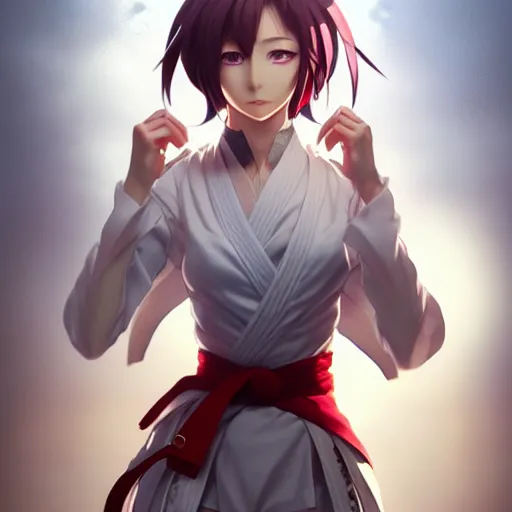 Anime character in martial arts attire