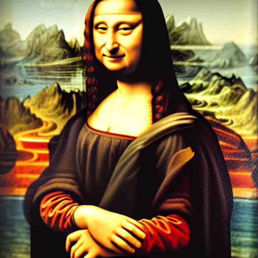 Image similar to Mr. Bean as Mona Lisa by Leonardo da Vinci