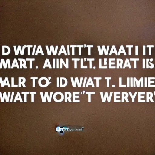 Prompt: i don't want to wait any more I'm tired of looking for answers