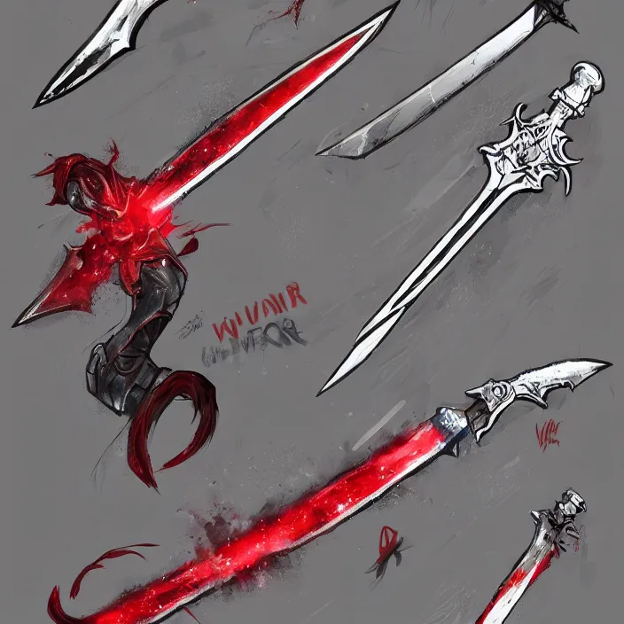 Image similar to oh sword of starlight. the red ones, black ones, and white ones must be destroyed! keep this a secret. excalibur!, trending on artstation