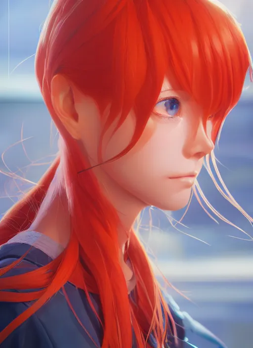 Prompt: highly detailed portrait of asuka langley soryu, stephen bliss, unreal engine, loish, rhads, makoto shinkai and lois van baarle, ilya kuvshinov, global illumination, radiant light, detailed and intricate environment