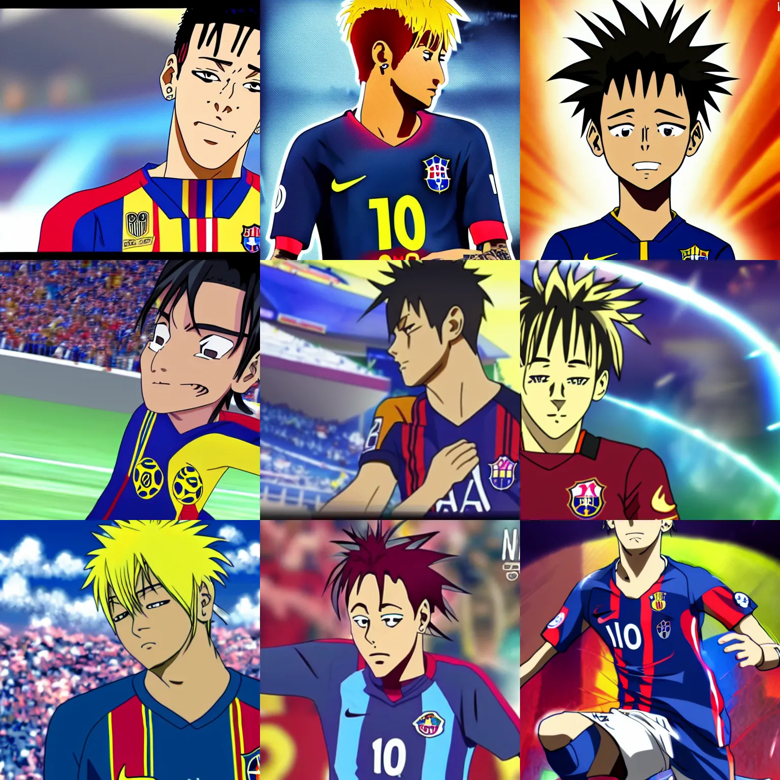 Prompt: neymar, screenshot from a 2012s anime