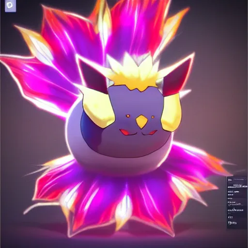 Prompt: A pokemon that looks like A huge flower，Trending on art station. Unreal engine.