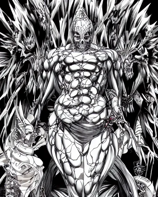 Prompt: god of death by Takeshi Obata 4k hyper detailed trending on artstation