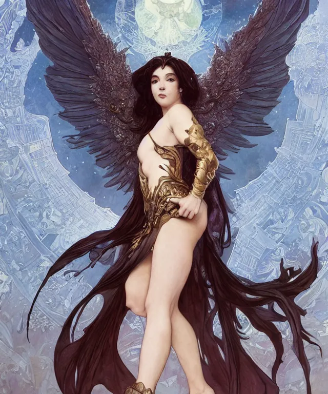 Prompt: Albedo as Lucifer morningstar, very detailed, digital art, trending on artstation, concept art, smooth, illustration, art by artgerm and greg rutkowski and alphonse mucha and J. C. Leyendecker and Edmund Blair Leighton and Katsuhiro Otomo and Geof Darrow and Phil hale and Ashley wood and Ilya repin and Charlie Bowater