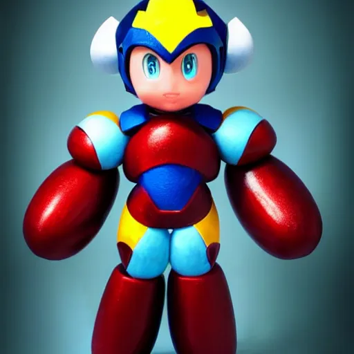 Image similar to a photo of a real - life megaman, hyperrealism