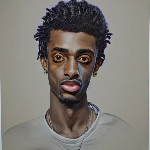 Prompt: playboi carti painted by laurie lipton 4 k detailed super realistic