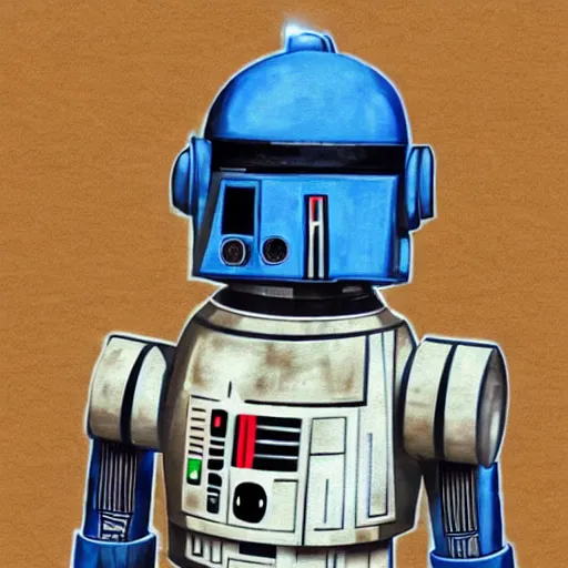 Image similar to a star wars droid with the word kris written on it, mega detailed, HD