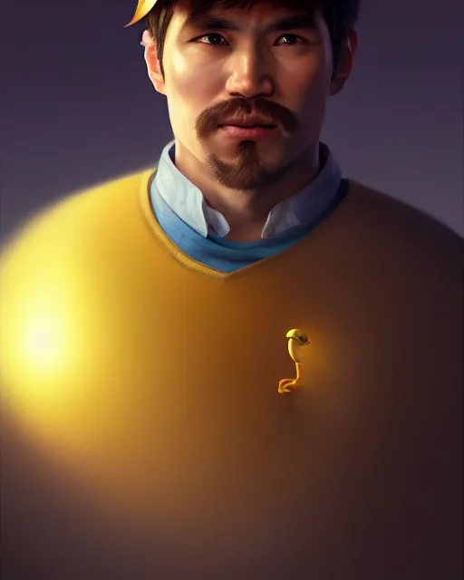 Prompt: medium - shot oil portrait of pac man, artstation, highly detailed digital painting, smooth, global illumination, fantasy art by greg rutkowsky, karl spitzweg, leyendecker