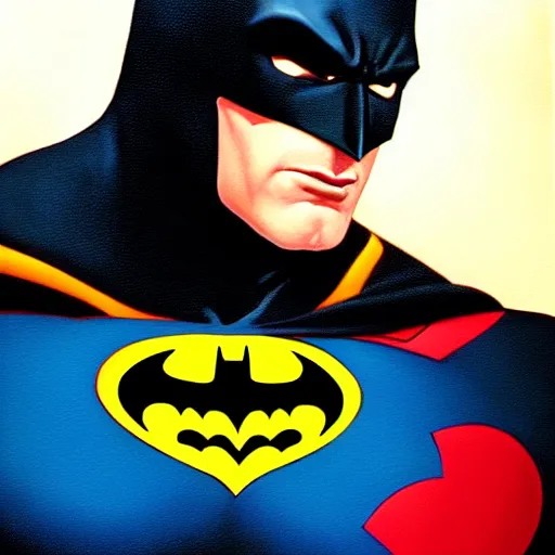 Prompt: An ultra-realistic portrait painting of Batman in the style of Alex Ross. 4K. Beautiful. Ultra-realistic. Highly detailed. Epic lighting.