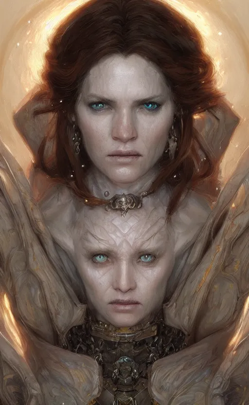 Prompt: ghost lady as a realistic fantasy d & d character, closeup portrait art by donato giancola and greg rutkowski, realistic face, digital art, trending on artstation, symmetry!!