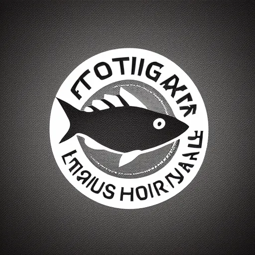 Prompt: a vector logo of a fishing business