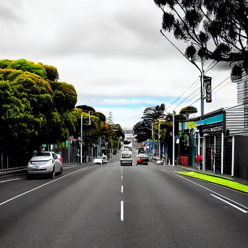 Prompt: a photograph of parnell road in auckland new zealand