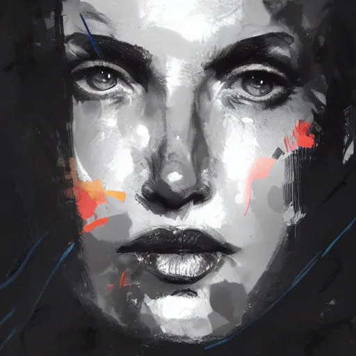 Image similar to portrait of Nicolas Cage as a woman, dramatic lighting, illustration by Greg rutkowski, yoji shinkawa, 4k, digital art, concept art, trending on artstation