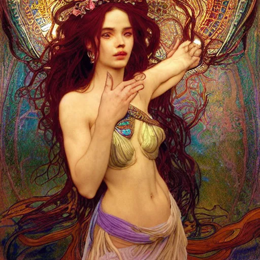 Image similar to portrait of a beautiful alluring female goddess wraith in a glowing lake, detailed, centered, digital painting, artstation, concept art, donato giancola, Dante Gabriel Rossetti, alphonse mucha, Joseph Christian Leyendecker, WLOP, Boris Vallejo, Breathtaking, 8k resolution, extremely detailed, beautiful, establishing shot, artistic, hyperrealistic, beautiful face, octane render