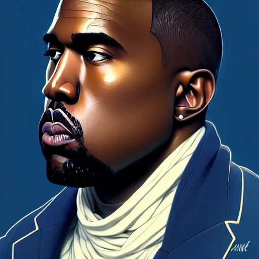 prompthunt: kanye west as an anime character by hayao miyazaki, flat  colors, finely detailed