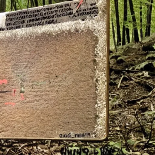 Image similar to A screen capture of found footage video left behind by a missing hiker in 1986