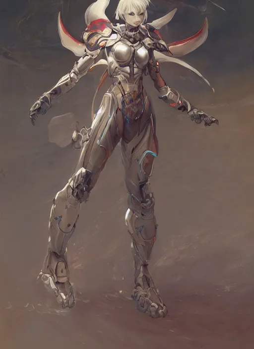 Image similar to character design game art digital 3 d girl viking evangelion cyborg armor by gaston bussiere, anna nikonova aka newmilky, greg rutkowski, yoji shinkawa, yoshitaka amano, tsutomu nihei, muira, moebius, donato giancola, trending on artstation, featured on pixiv