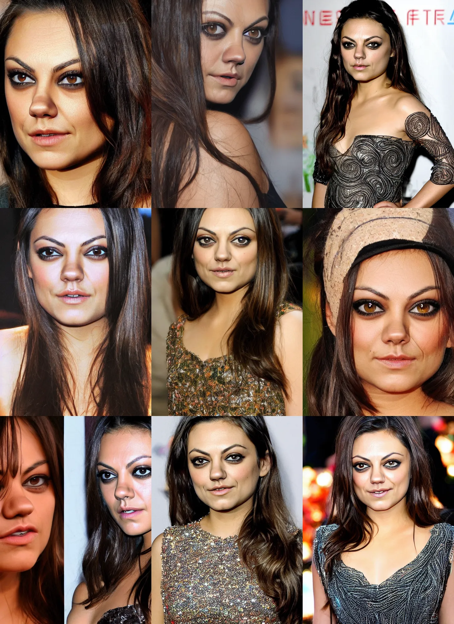 Prompt: 1 0 0 0 s of thin lines forming the face of beautiful mila kunis, glowing image of, fireflies, intricate