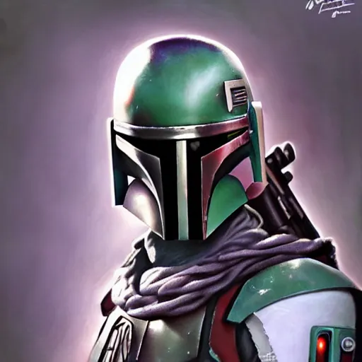 Image similar to boba fett by artgerm