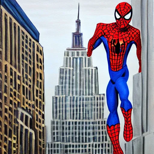 a painting of spiderman in new york | Stable Diffusion | OpenArt