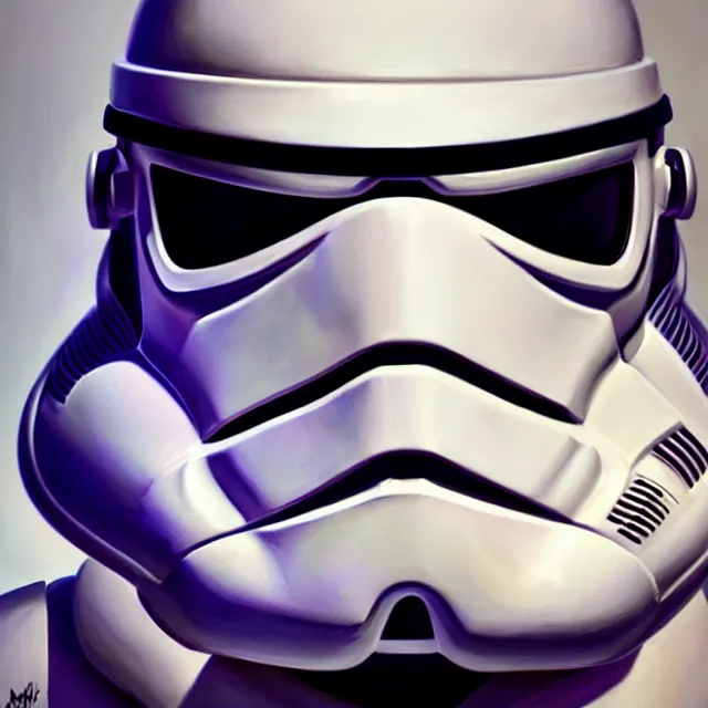 Prompt: portrait of storm trooper by mandy jurgens, cartoon, oil painting, visionary art, symmetric, magick symbols, dramatic ambient lighting, high detail, vibrant colors,