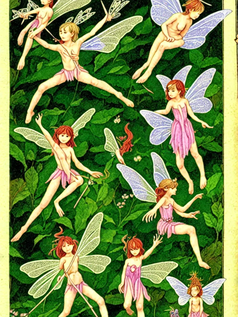 Image similar to a page from Encyclopedia of fairies,